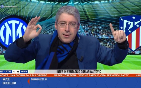 Diretta Studio – 20-02-2024 L’esultanza di Borrelli al gol dell’Inter contro l’Atletico